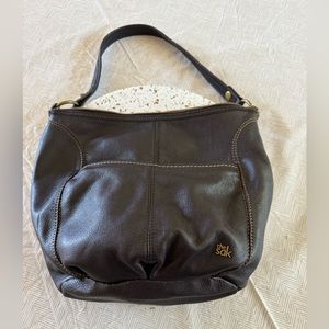 The Sak Large Brown Leather Shoulder Bag